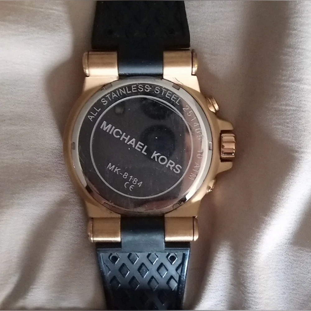 Men’s Michael Kors Watch 2015 Dylan Style MK8184 Rose Gold & Black In Box